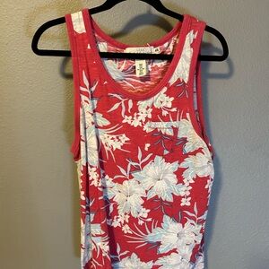 H&M Coral Pink Floral Tank Top